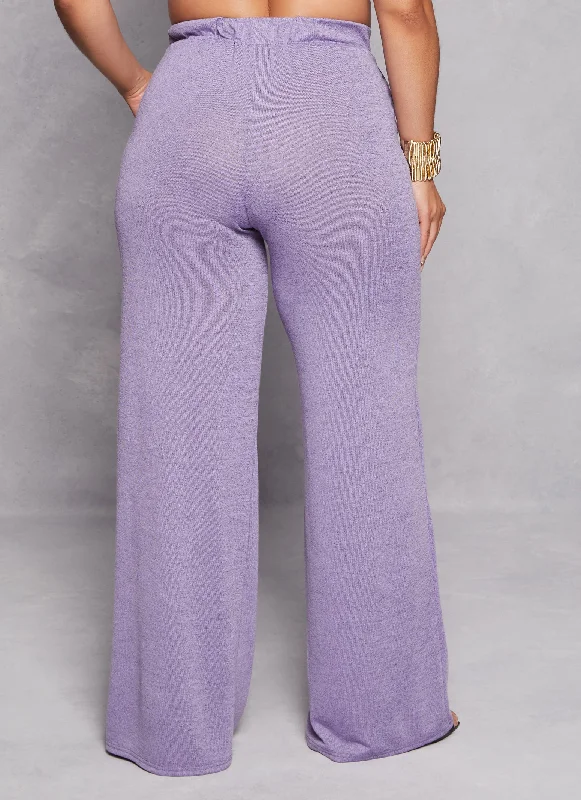 Plus Size Daisy Wide Leg High Waist Pants