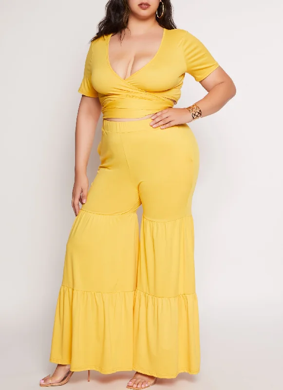 Plus Size Tiered Pants