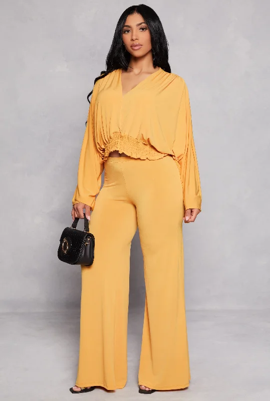 Wide Leg High Waist Pants