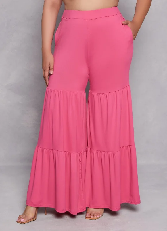 Plus Size Tiered Pants