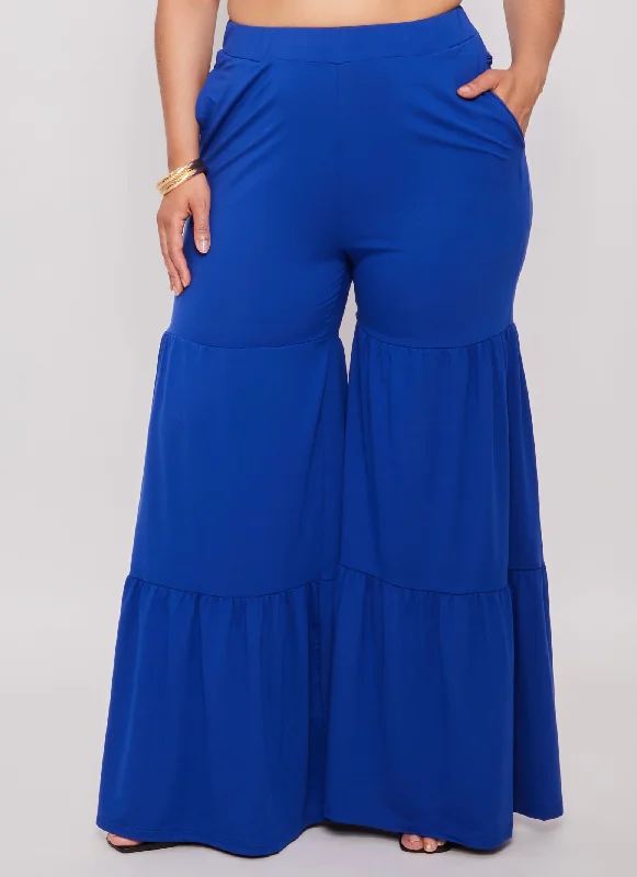 Plus Size Tiered Pants