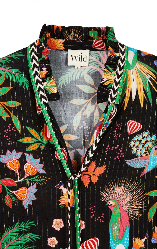 Wild Maxima Printed Shirt - Black